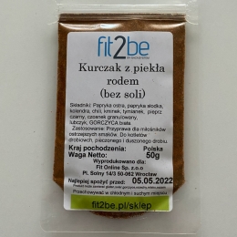 Kurczak z piekła rodem BEZ SOLI 50g
