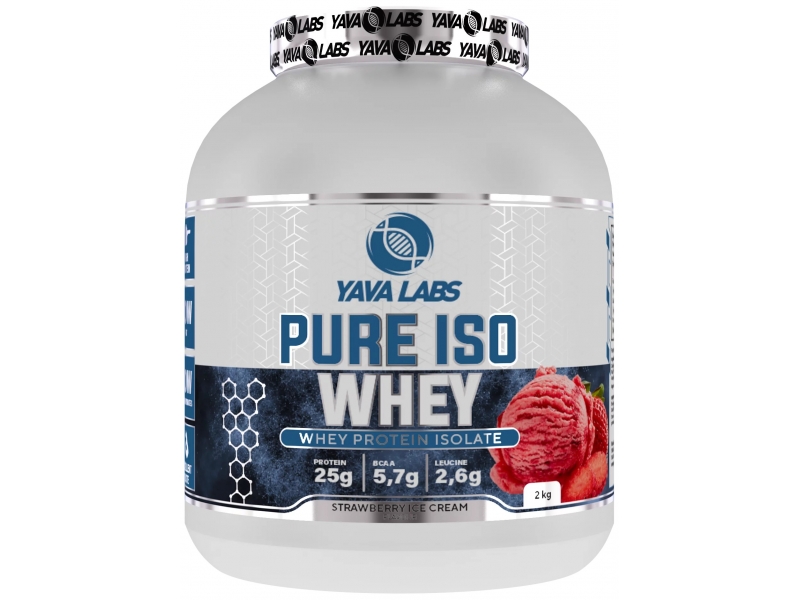 BIAŁKO IZOLAT 2 KG YAVA LABS - LODY TRUSKAWKOWE