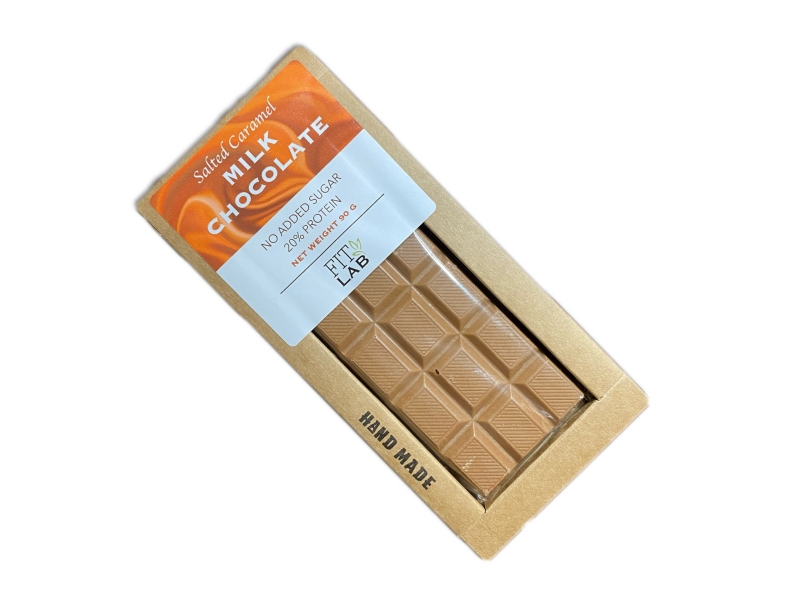 PROTEINOWA CZEKOLADA MLECZNA BEZ CUKRU SŁONY KARMEL 90G