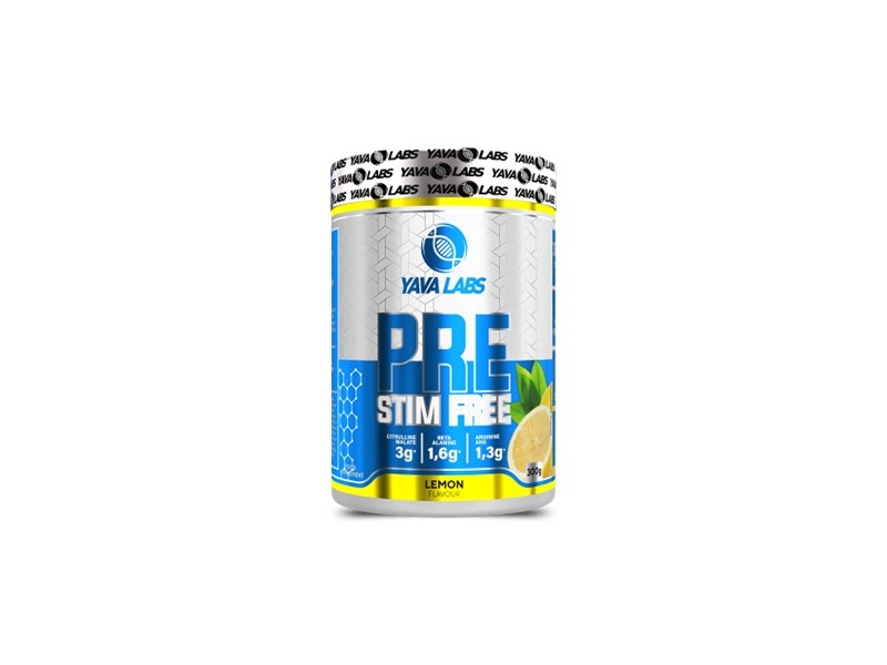 PRZEDTRENINGÓWKA BEZ KOFEINY YAVA LABS PRE Stim Free 300g Lemon